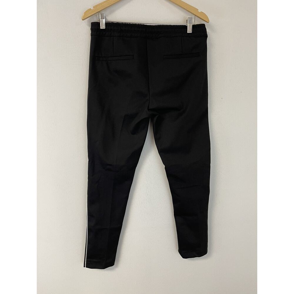 River Island Sweatpants Men 34x29 Black Super Skinny Side Trim Zip N202 - Picture 5 of 8